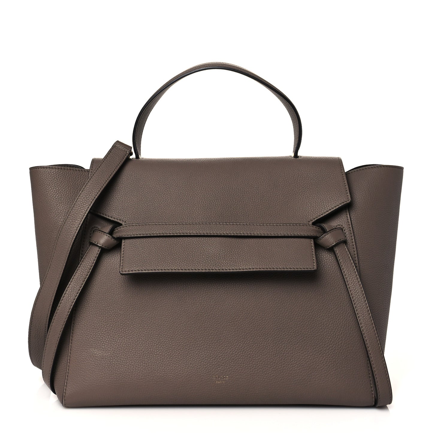 Drummed Calfskin Mini Belt Bag Taupe