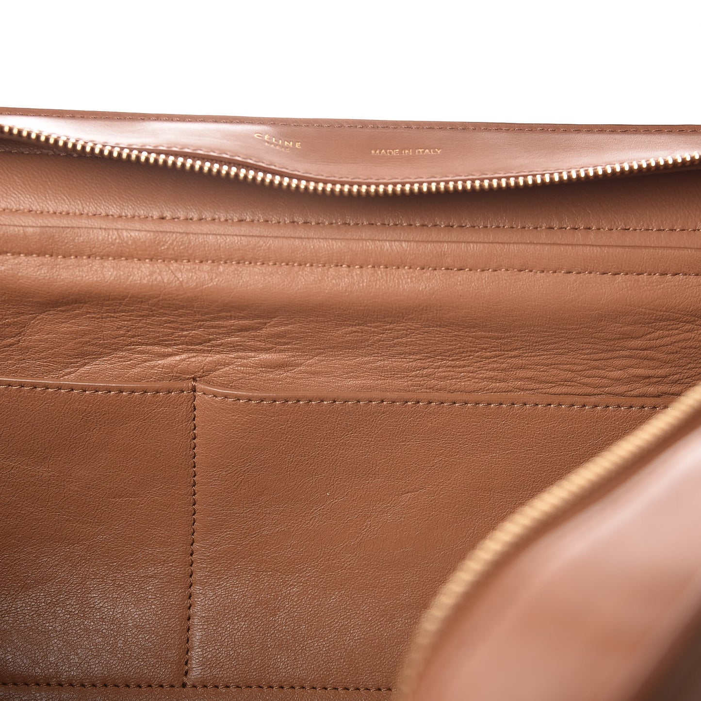 Natural Calfskin Suede Medium Trapeze Tan
