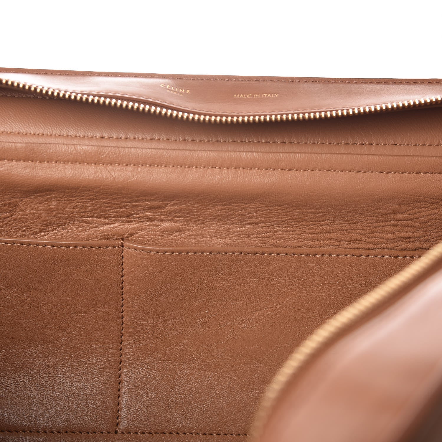 Celine Natural Calfskin Suede Medium Trapeze Tan 8 of 19