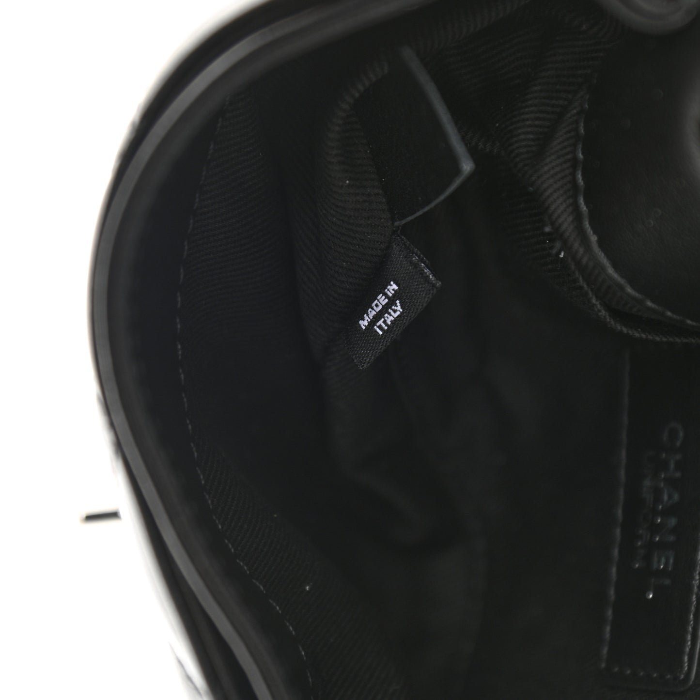 Calfskin Quilted CC Uniform Flap Belt Bag Black