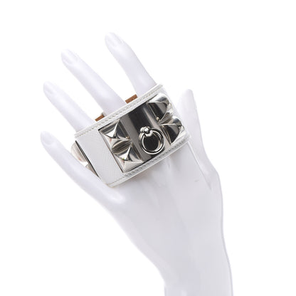 Hermes Epsom Collier de Chien CDC Bracelet T2 White 2 of 9