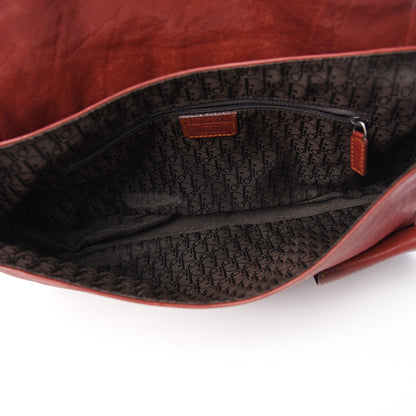 Christian Dior Calfskin Medium Gaucho Double Saddle Bag Red 4 of 13