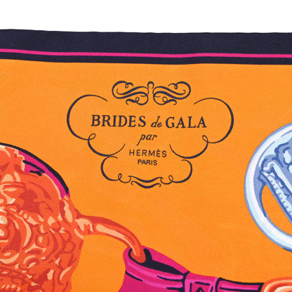 Hermes Silk Brides De Gala Maxi Twilly Orange Bleu Electrique Fuchsia 4 of 4