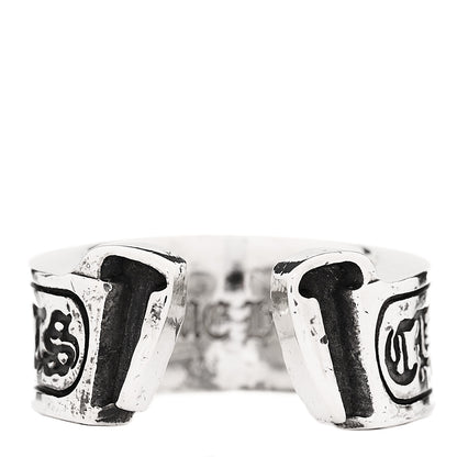 Chrome Hearts Sterling Silver Diamond Horseshoe Ring 48 4.5 3 of 8