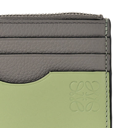Loewe Soft Grained Calfskin Square Card Holder With Chain Pearl Grey Light Pale Green 7 of 8