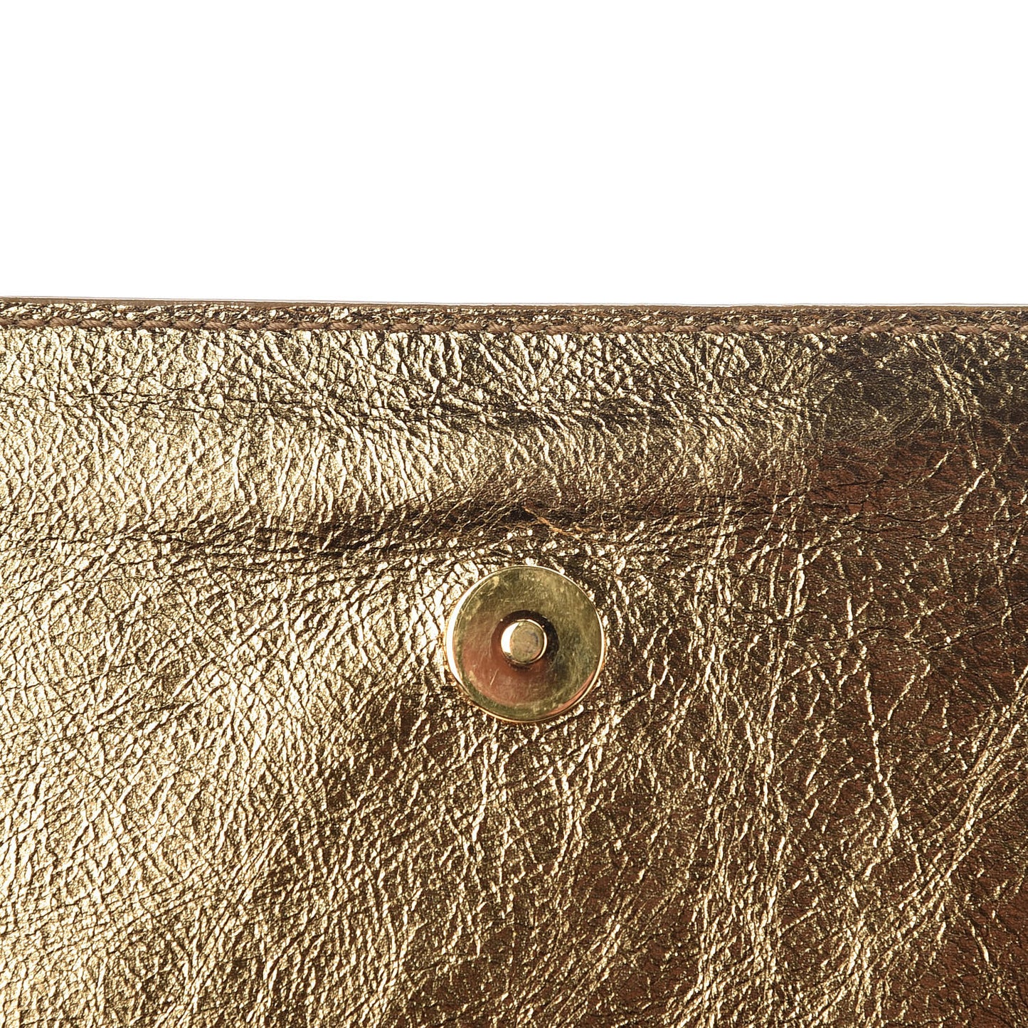 Metallic Calfskin Monogram Large Belle De Jour Clutch Gold