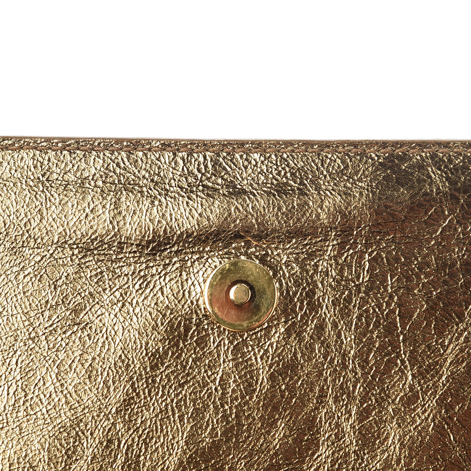 Saint Laurent Metallic Calfskin Monogram Large Belle De Jour Clutch Gold 9 of 10