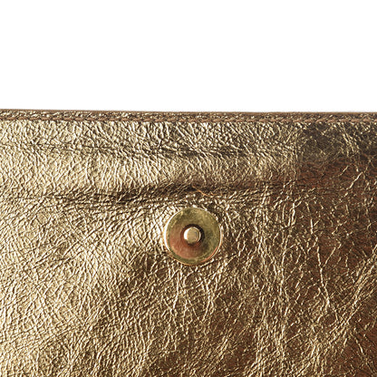 Saint Laurent Metallic Calfskin Monogram Large Belle De Jour Clutch Gold 9 of 10