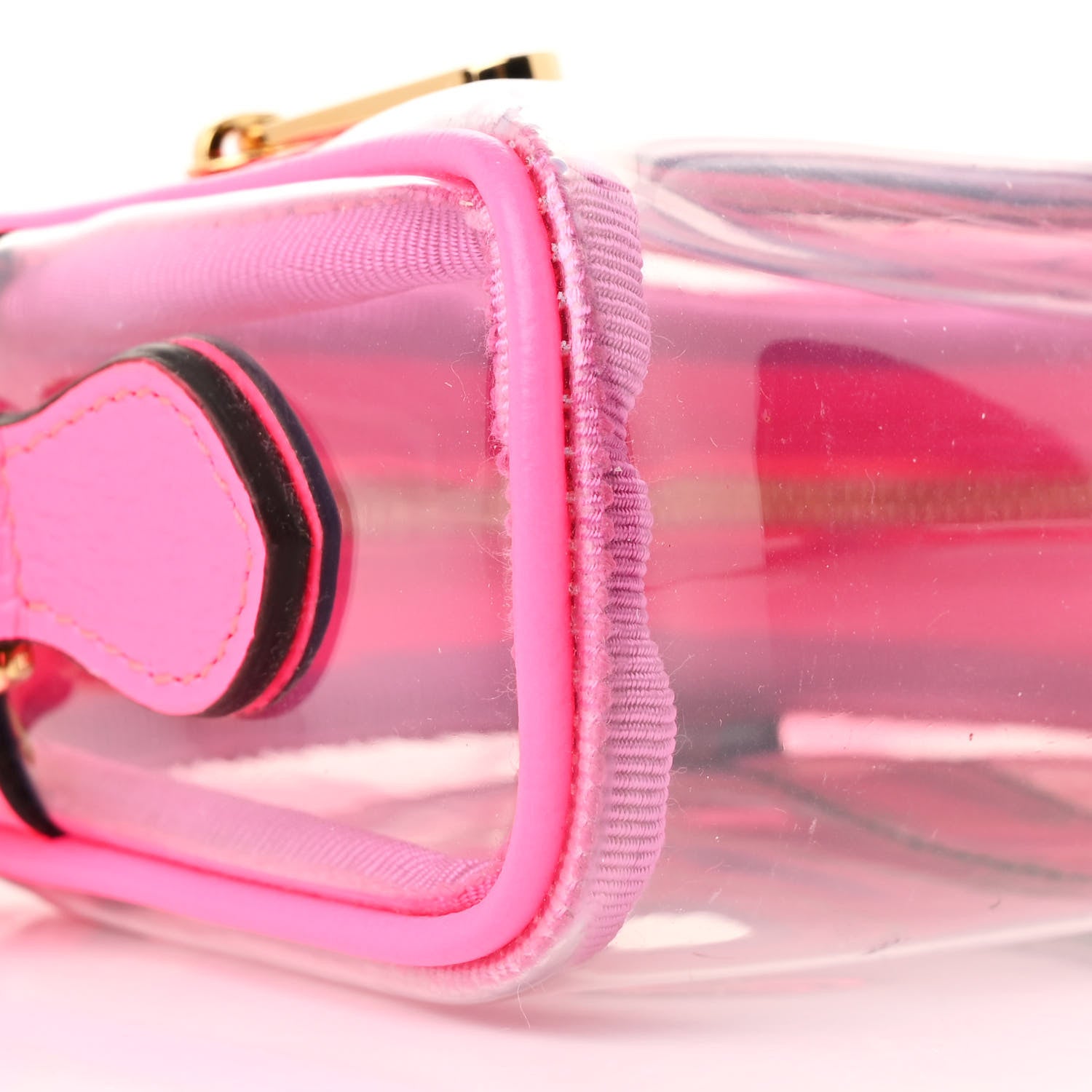 Gucci Vinyl Web Mini Ophidia Transparent Shoulder Bag Fluorescent Fuchsia 8 of 9