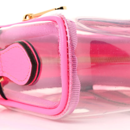 Gucci Vinyl Web Mini Ophidia Transparent Shoulder Bag Fluorescent Fuchsia 8 of 9