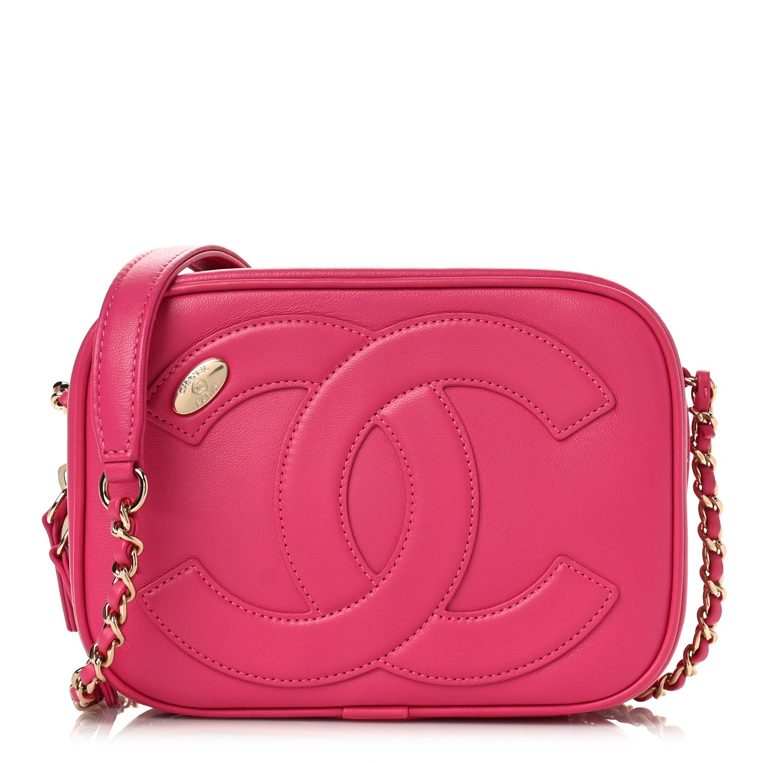 Chanel Lambskin CC Mania Camera Case Pink 1 of 9