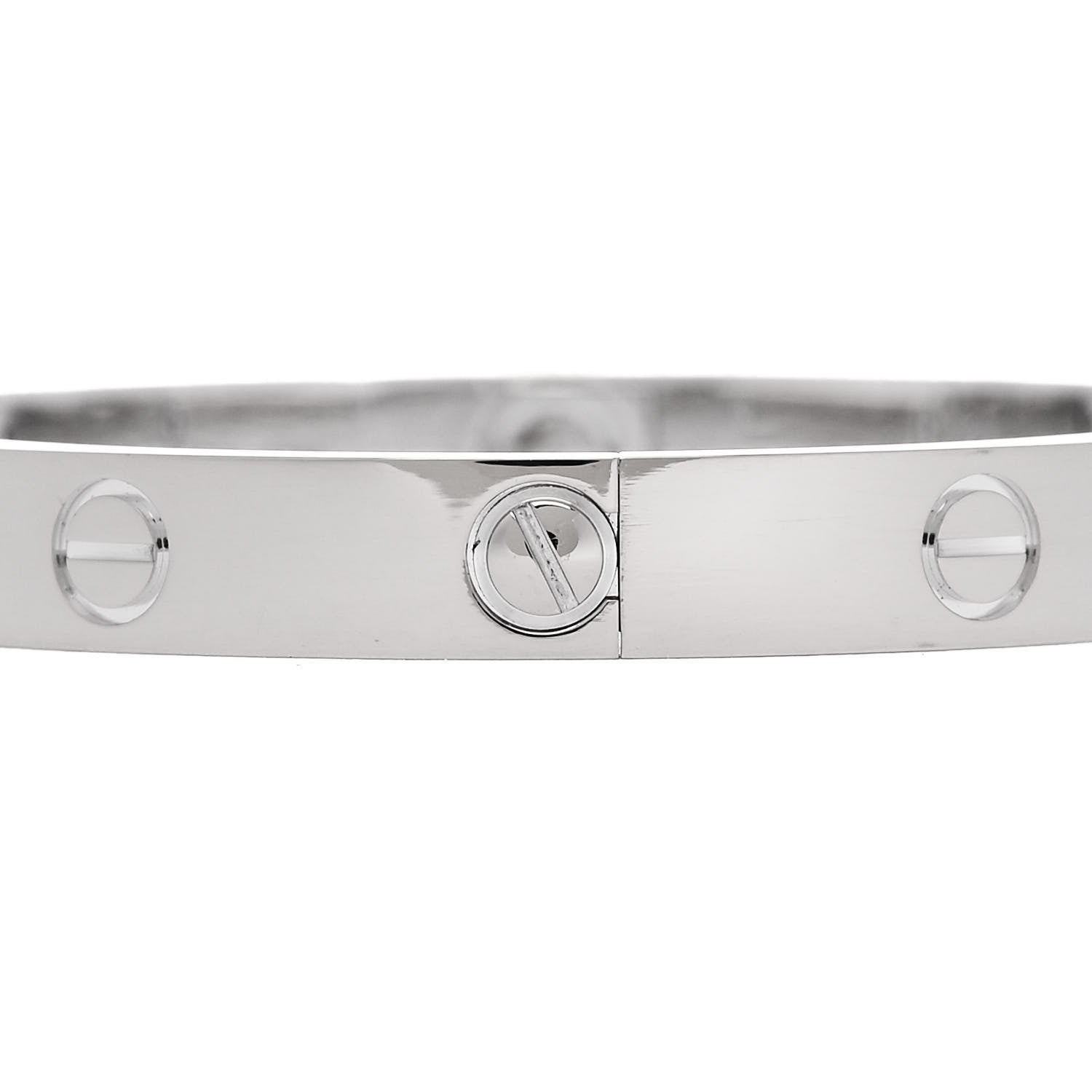 Cartier 18K White Gold 4 Diamond LOVE Bracelet 16 4 of 9