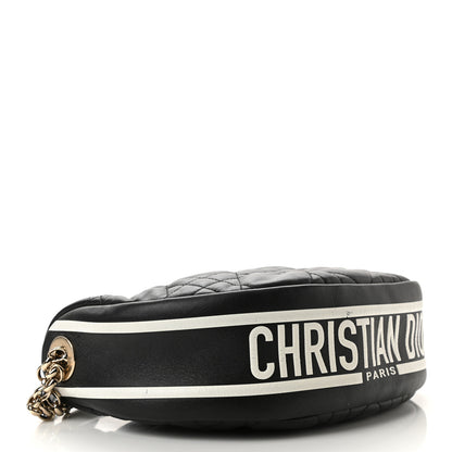 Christian Dior Lambskin Cannage Medium Dior Vibe Hobo Bag Black 5 of 12
