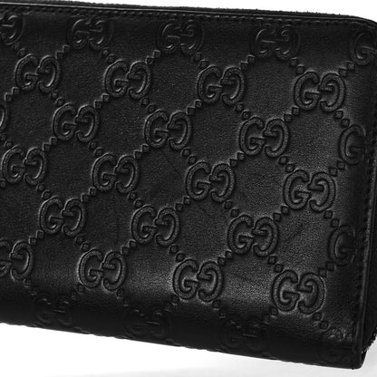 Gucci Guccissima Signature Zip Around Organizer Wallet Black 13 of 14