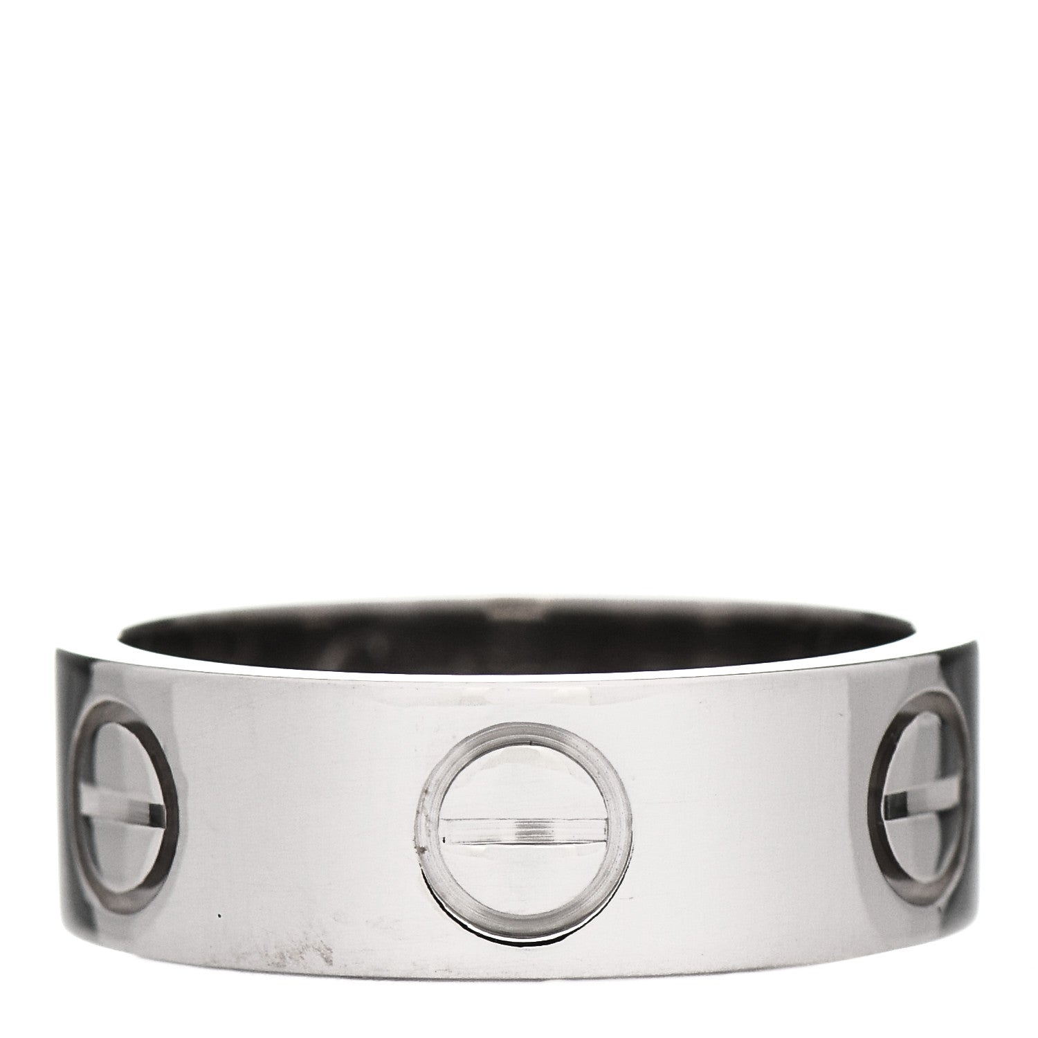 Cartier 18K White Gold 5.5mm LOVE Ring 46 3.75 1 of 4