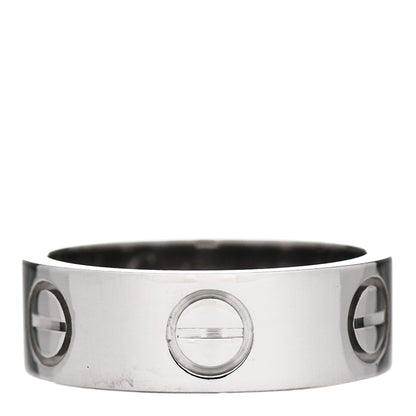 Cartier 18K White Gold 5.5mm LOVE Ring 46 3.75 1 of 4