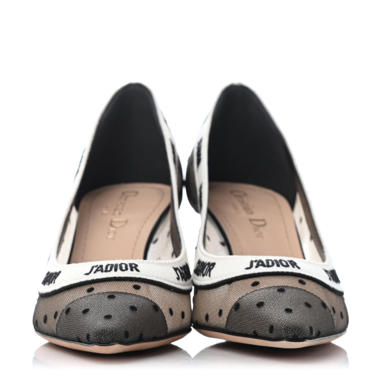 Christian Dior Plumetis Ribbon J'Adior 65mm Pumps 36.5 Black Nude 2 of 4