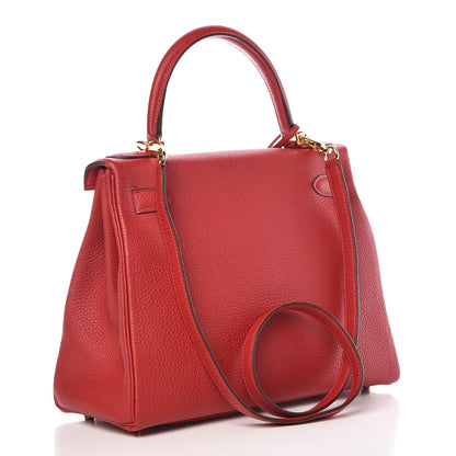 Hermes Togo Kelly Retourne 28 Rouge Casaque 3 of 37