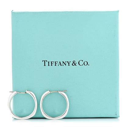Tiffany Sterling Silver Square Cushion Hoop Earrings 5 of 5