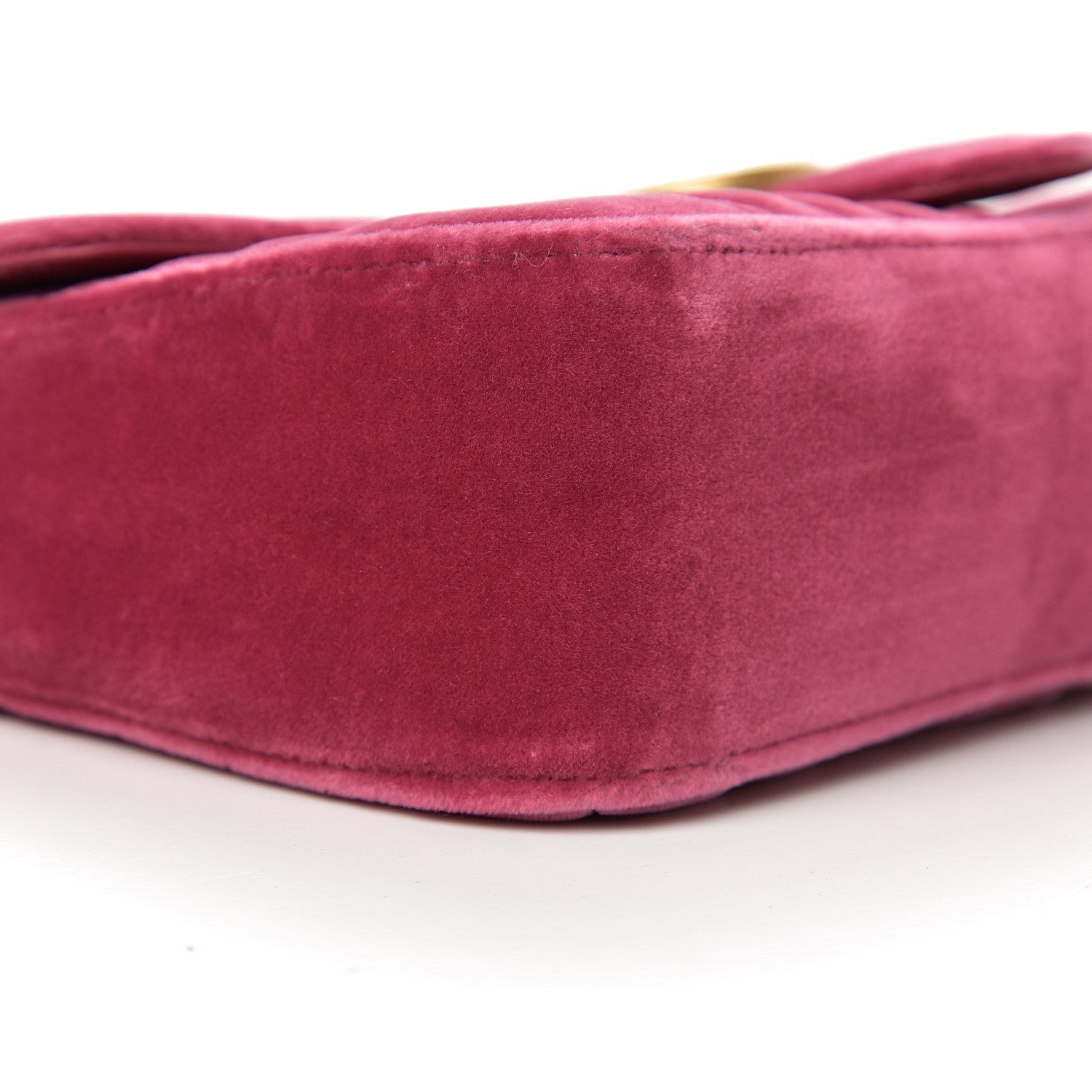 Gucci Velvet Matelasse Small GG Marmont Shoulder Bag Light Raspberry Rose 7 of 9