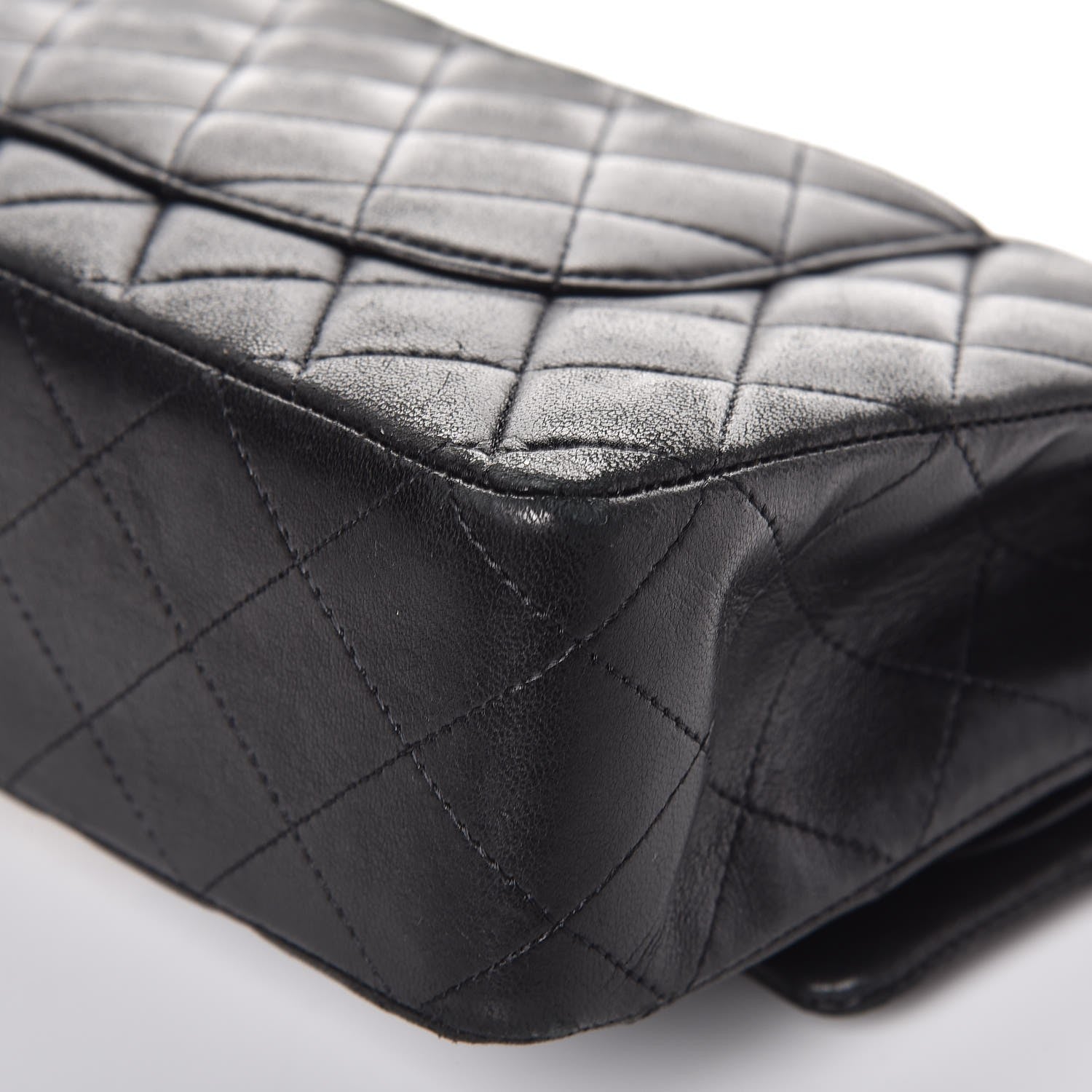 Chanel Lambskin Quilted Medium Double Flap Black 11 of 12