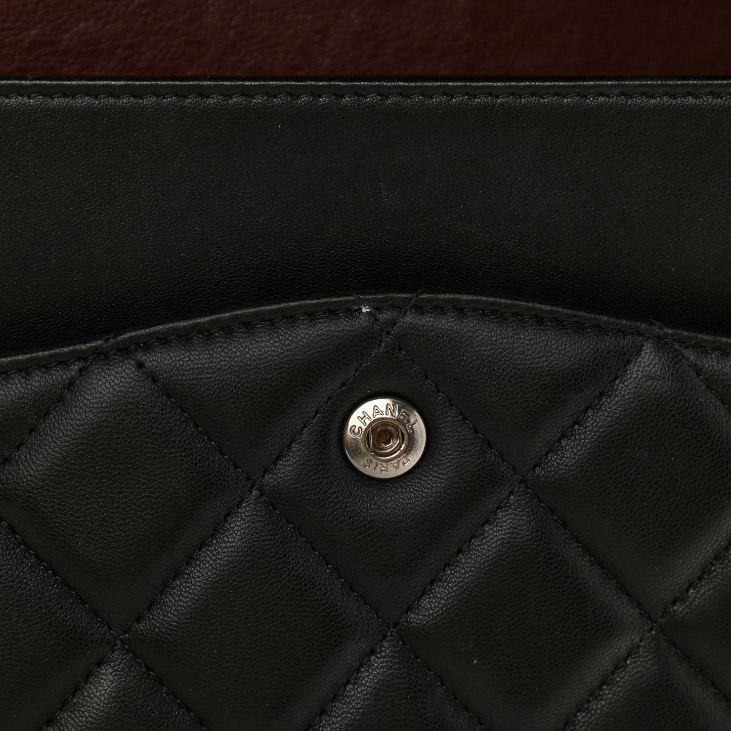 Lambskin Quilted Maxi Double Flap Black