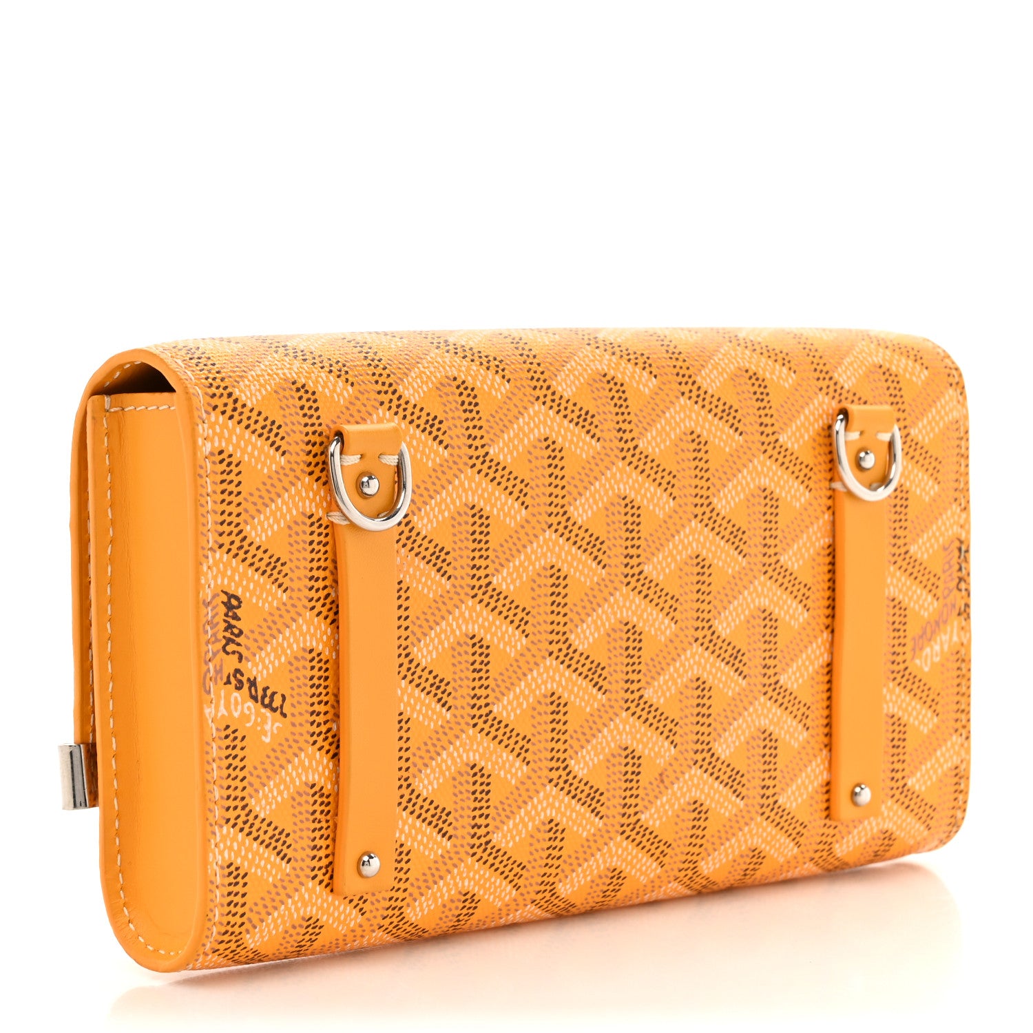 Goyard Goyardine Monte Carlo Bois Clutch With Strap Yellow 3 of 12