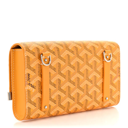 Goyard Goyardine Monte Carlo Bois Clutch With Strap Yellow 3 of 12