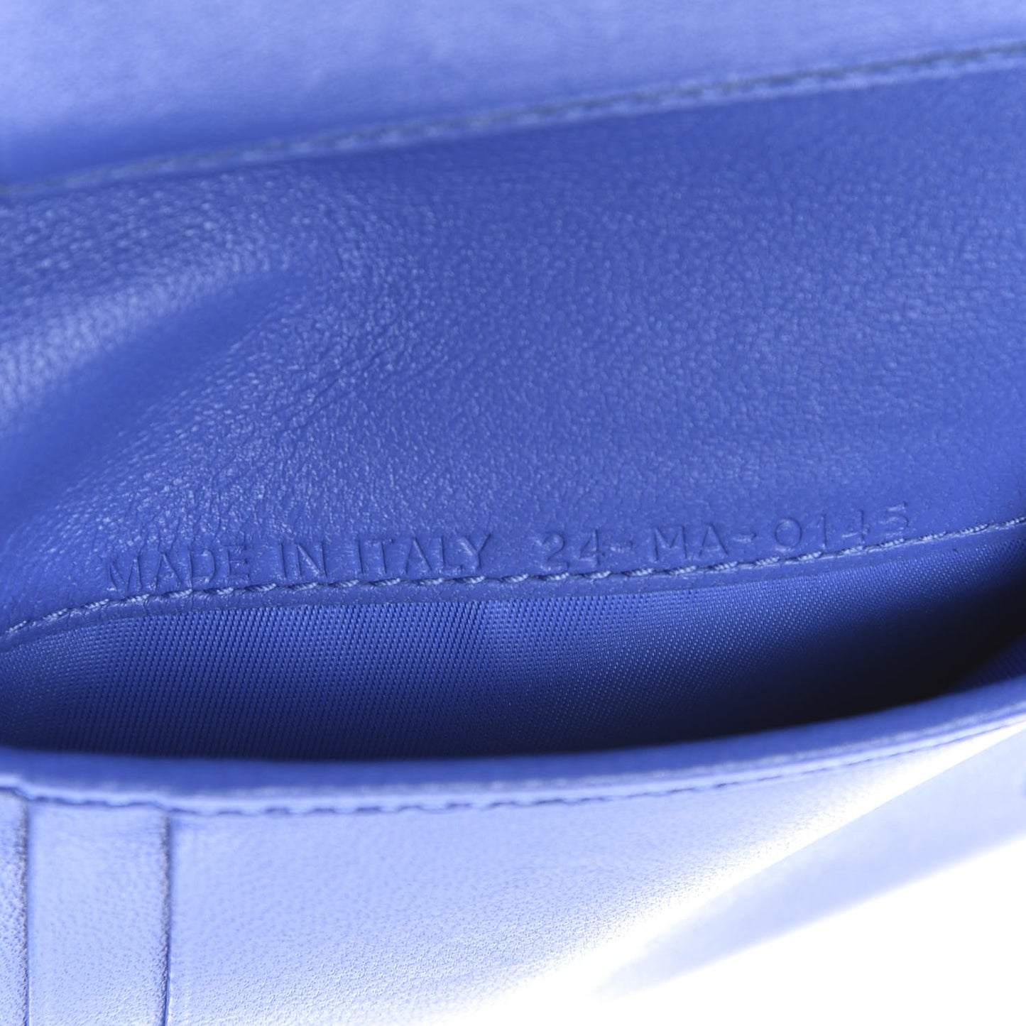 Lambskin Cannage Lady Dior Eden Wallet Blue