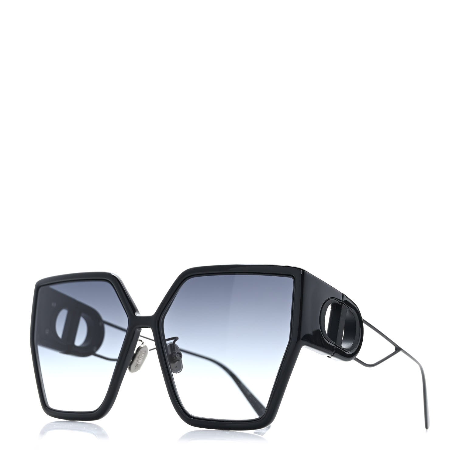 Christian Dior Rectangular 30 Montaigne 1 S2U Sunglasses Black 1 of 8
