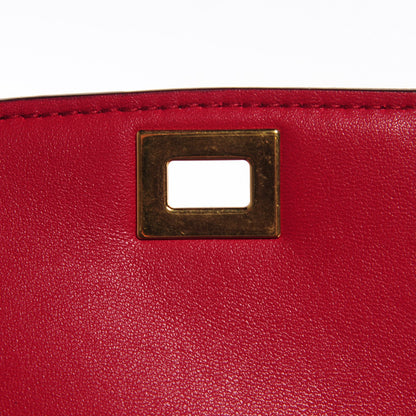 Celine Smooth Calfskin Small Classic Box Flap Bag Red 9 of 11
