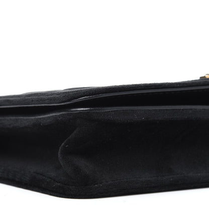 Chanel Velvet Quilted Boy Wallet On Chain WOC Black 12 of 14