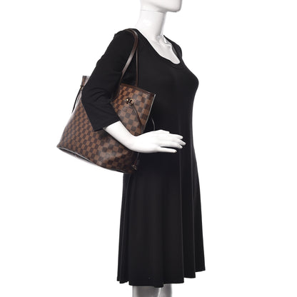 Louis Vuitton Damier Ebene Neo Neverfull MM Rose Ballerine 2 of 10