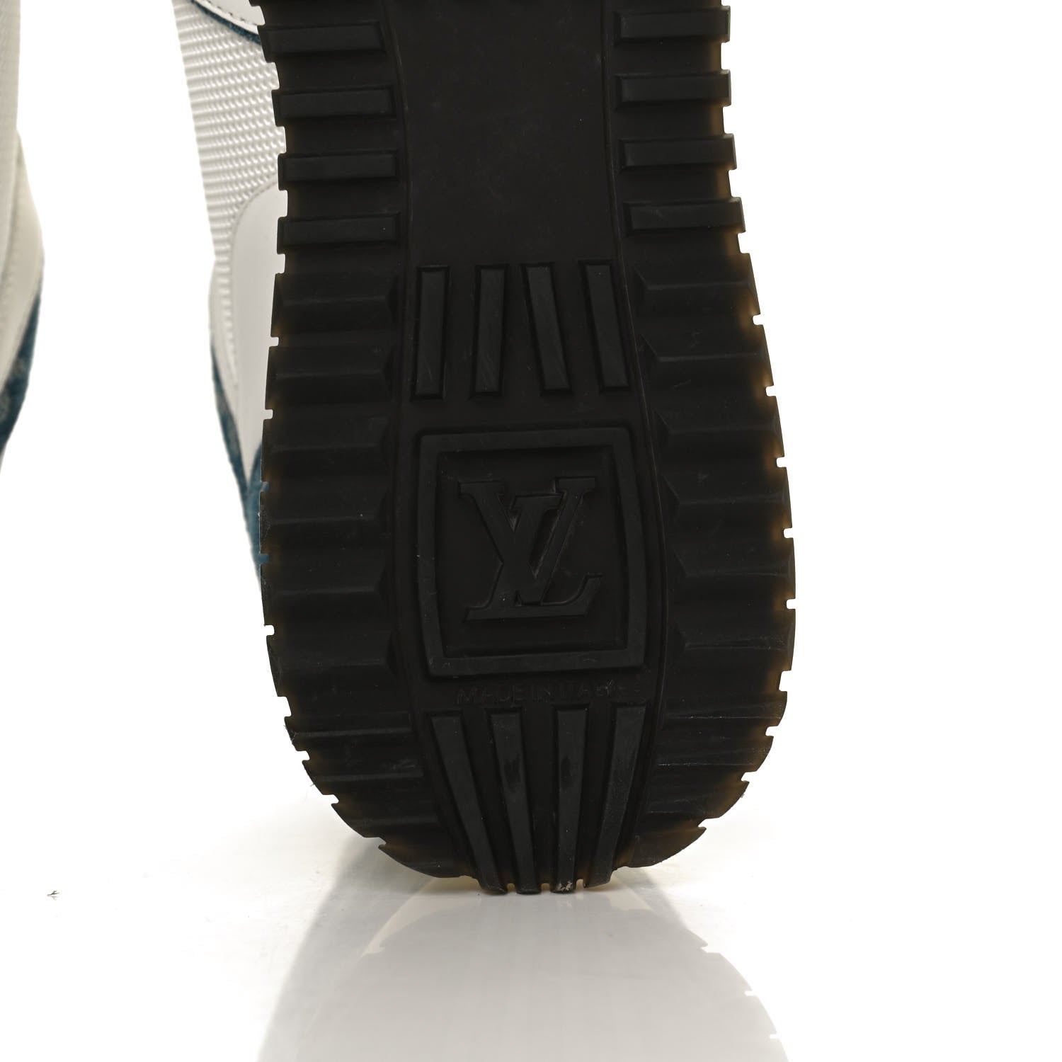 Louis Vuitton Calfskin Monogram Denim Run Away Sneakers 40 White 8 of 10