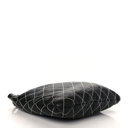 Chanel Lambskin Contrast Stitch Shoulder Bag Black 4 of 10