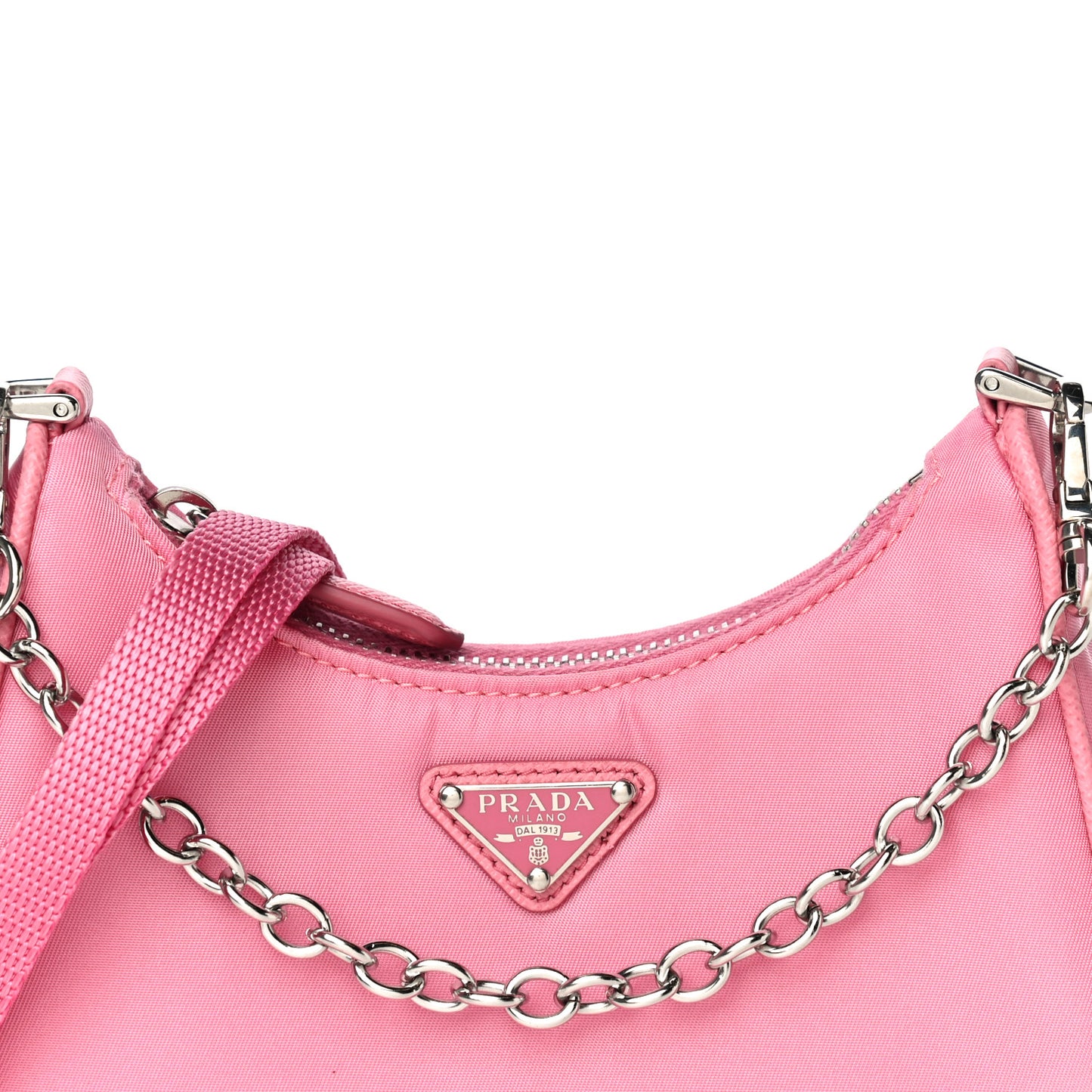 Tessuto Nylon Saffiano Mini Re-Edition 2000 Shoulder Bag Begonia