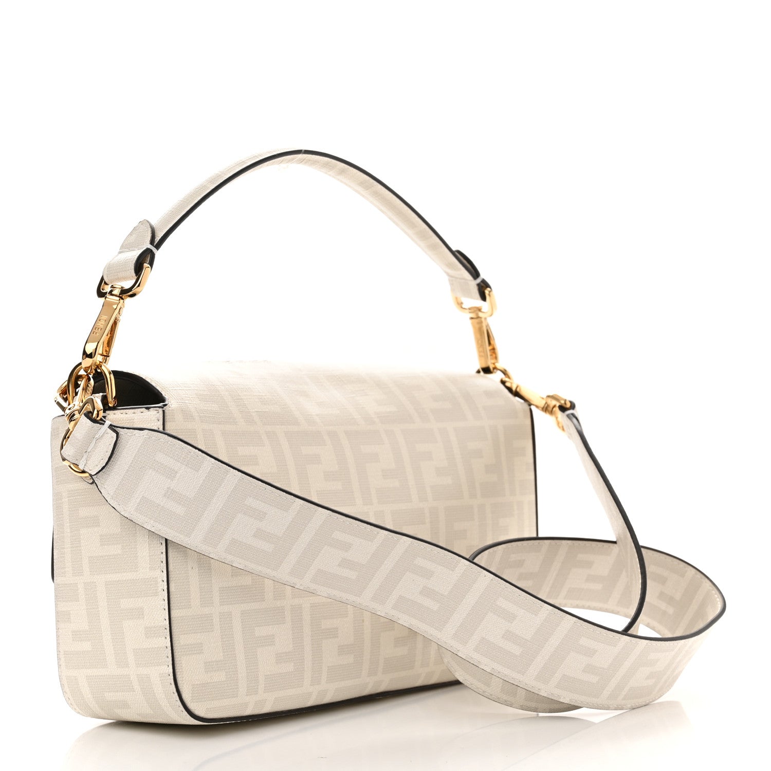 Fendi Glazed Fabric FF Bikini Girls Inlay Baguette Bianco Perla Multicolor 3 of 10