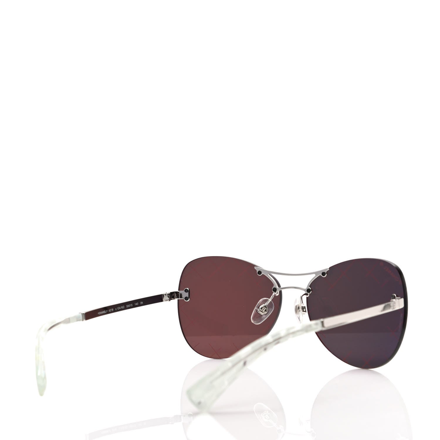 Chanel Pilot Aviator Sunglasses 4218 Red 4 of 8