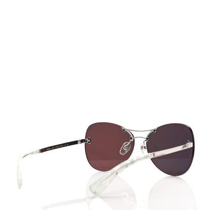 Chanel Pilot Aviator Sunglasses 4218 Red 4 of 8