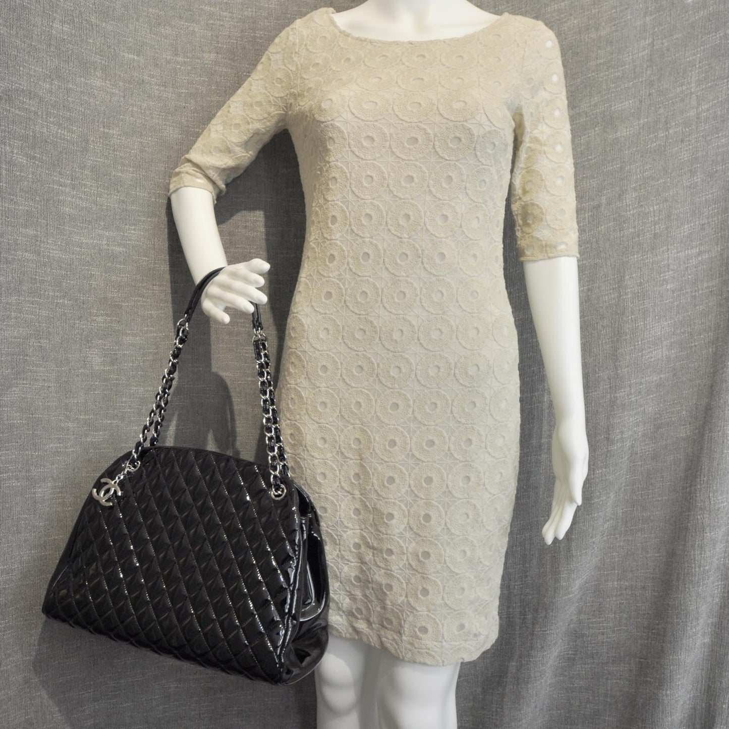 Patent Quilted Large Just Mademoiselle Black