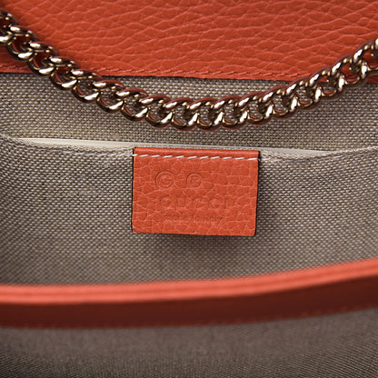 Gucci Dollar Calfskin Small Interlocking G Shoulder Bag Sun Orange 6 of 10