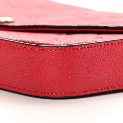 Louis Vuitton Empreinte Pochette Felicie Chain Wallet Scarlet 11 of 17