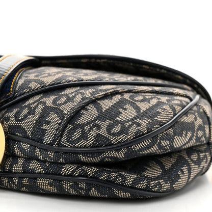 Christian Dior Monogram Double Saddle Bag Navy Blue 10 of 10