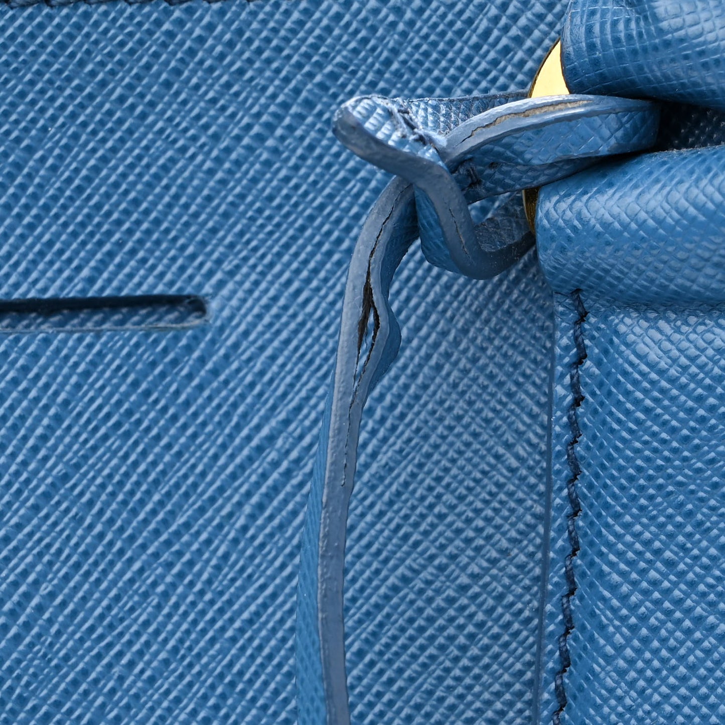 Saffiano Lux Large Galleria Double Zip Tote Cobalto