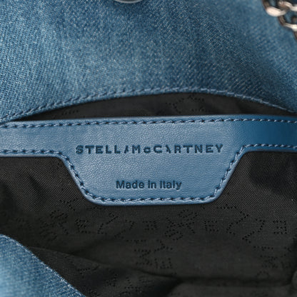 Stella McCartney Denim Embroidered Tiger Mini Falabella Tote Blue 6 of 10