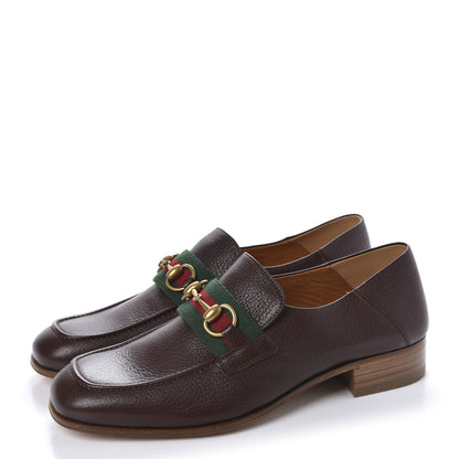 Gucci Havely Kid Web Mens Horsebit Loafers 8 Light Brown 3 of 10