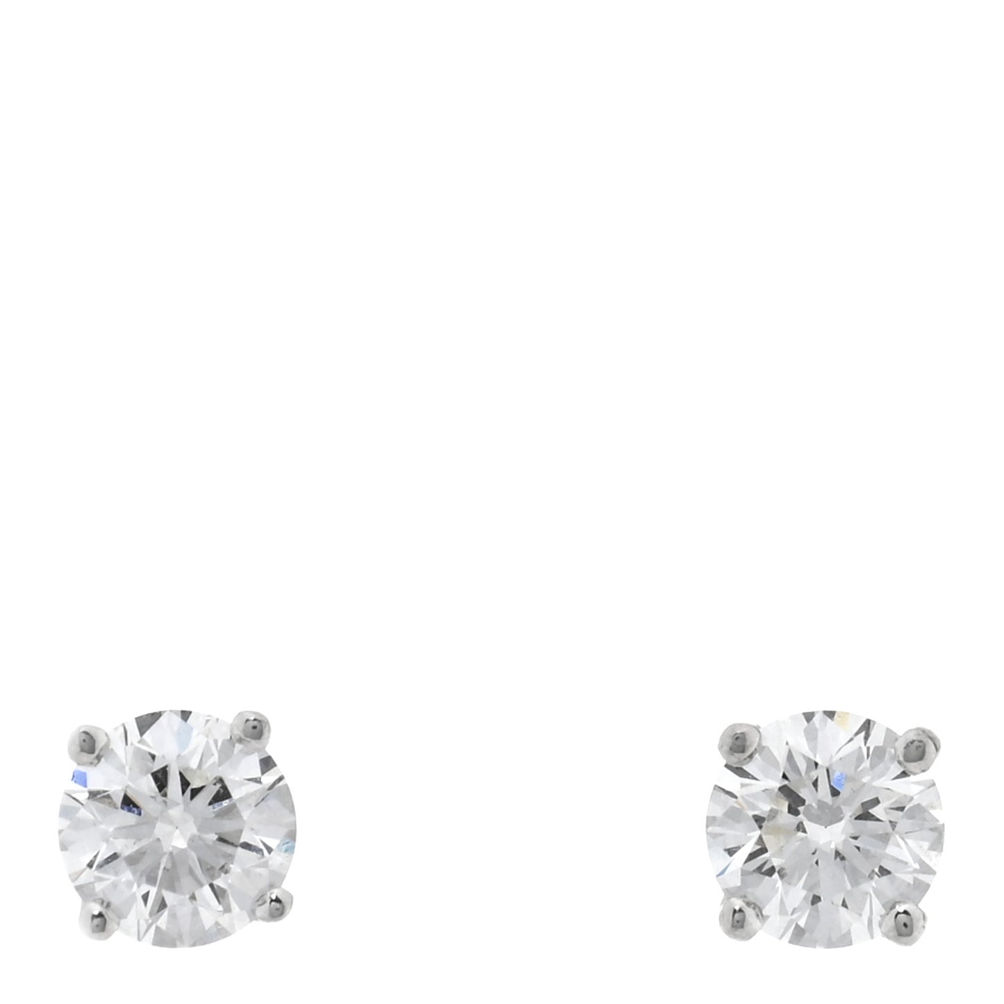 Platinum Diamond .80ctw Solitaire Earrings