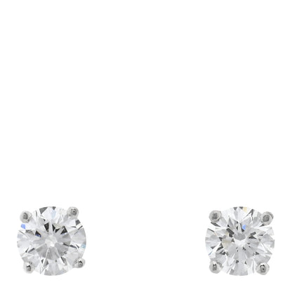 Tiffany Platinum Diamond .80ctw Solitaire Earrings 1 of 4