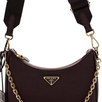 Prada Saffiano Lux Re-Edition 2005 Shoulder Bag Bordeaux 8 of 11