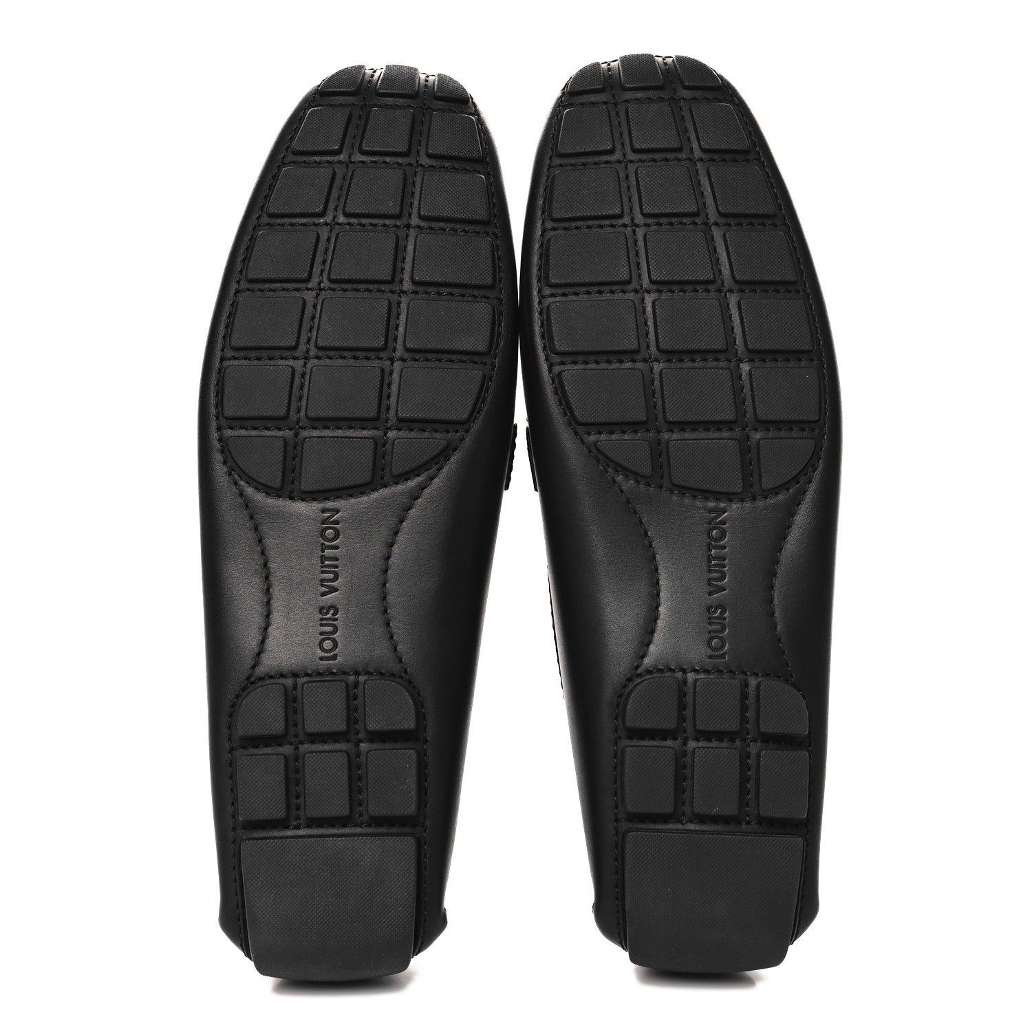 Louis Vuitton Calfskin Mens Monte Carlo Car Shoe Moccasin Loafers 10.5 Black 6 of 9